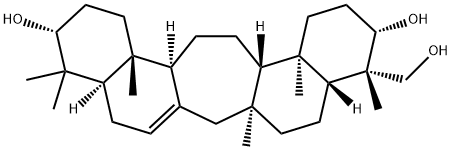 C(14a)-ホモ-27-ノルガンマセラ-14(15)-エン-3β,21β,24-トリオール 化学構造式