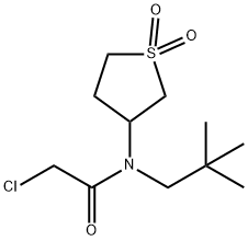 Acetamide, 2-chloro-N-(2,2-dimethylpropyl)-N-(tetrahydro-1,1-dioxido-3-thienyl)- 结构式