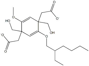 1,4-Benzenedimethanol, 2-[(2-ethylhexyl)oxy]-5-methoxy-, 1,4-diacetate Structure