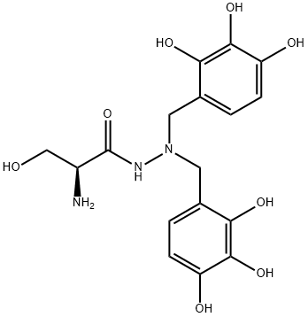 Serine, 2,2-bis[(2,3,4-trihydroxyphenyl)methyl]hydrazide Struktur