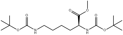 N2,N6-双(叔丁氧羰基)-L-赖氨酸甲酯,2483-48-9,结构式