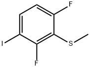Benzene, 1,3-difluoro-4-iodo-2-(methylthio)- Structure