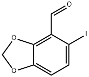 1,3-Benzodioxole-4-carboxaldehyde, 5-iodo- Struktur