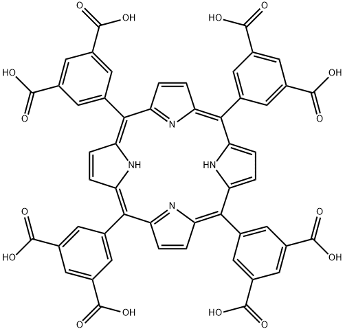 1,3-Benzenedicarboxylic acid, 5,5',5'',5'''-(21H,23H-porphine-5,10,15,20-tetrayl)tetrakis- 结构式
