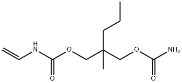 2-(カルバモイルオキシメチル)-2-メチルペンチル=ビニルカルバマート 化学構造式