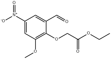 Acetic acid, 2-(2-formyl-6-methoxy-4-nitrophenoxy)-, ethyl ester Structure