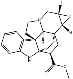 (2R,5S)-6α,7α-Epoxyaspidofractinine-3β-carboxylic acid methyl ester Struktur