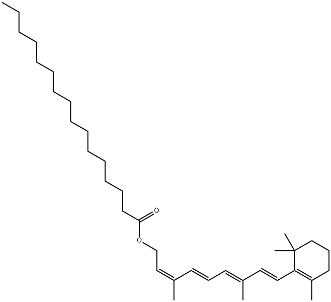 13-CIS维生素A棕榈酸酯, 26771-20-0, 结构式