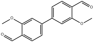 3,3'-dimethoxy-[1,1'-biphenyl]-4,4'-dicarbaldehyde Struktur