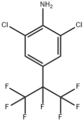 2,6-二氯-4-(全氟丙烷-2-基)苯胺, 273735-64-1, 结构式