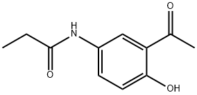 N-(3-Acetyl-4-hydroxyphenyl)propionamide Struktur