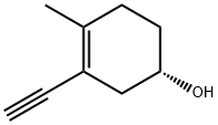 3-Cyclohexen-1-ol, 3-ethynyl-4-methyl-, (1S)- Struktur