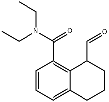 1-Naphthalenecarboxamide, N,N-diethyl-8-formyl-5,6,7,8-tetrahydro- Struktur