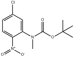 Carbamic acid, N-(5-chloro-2-nitrophenyl)-N-methyl-, 1,1-dimethylethyl ester 化学構造式