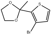 1,3-Dioxolane, 2-(3-bromo-2-thienyl)-2-methyl- Structure