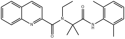 2-Quinolinecarboxamide,N-[2-[(2,6-dimethylphenyl)amino]-1,1-dimethyl-2-oxoethyl]-N-ethyl-(9CI) Structure