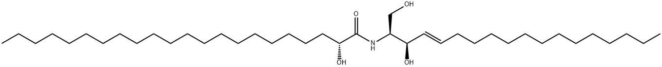 N-(2'-(R)-hydroxybehenoyl)-D-erythro-sphingosine 化学構造式