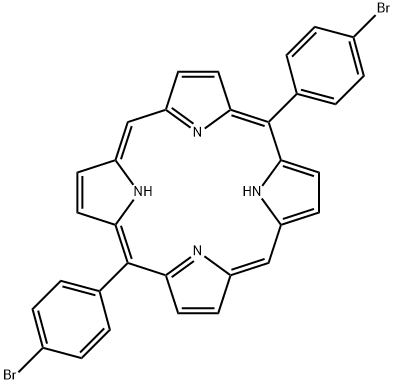 21H,23H-Porphine, 5,15-bis(4-bromophenyl)-, 318488-01-6, 结构式