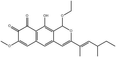蜡蘑二酮 B, 320369-81-1, 结构式