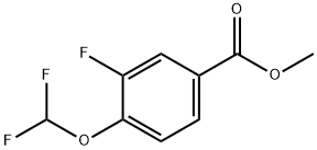 Benzoic acid, 4-(difluoromethoxy)-3-fluoro-, methyl ester 结构式
