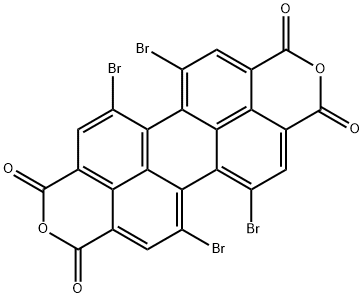 5,6,12,13-tetrabromo-Perylo[3,4-cd:9,10-c'd']dipyran-1,3,8,10-tetrone Structure