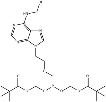 Adefovir dipivoxil N6-Hydroxymethyl Impurity 化学構造式