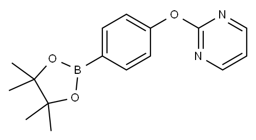 2-(4-(4,4,5,5-四甲基-1,3,2-二氧杂硼杂环戊烷-2-基)苯氧基)嘧啶, 330792-87-5, 结构式