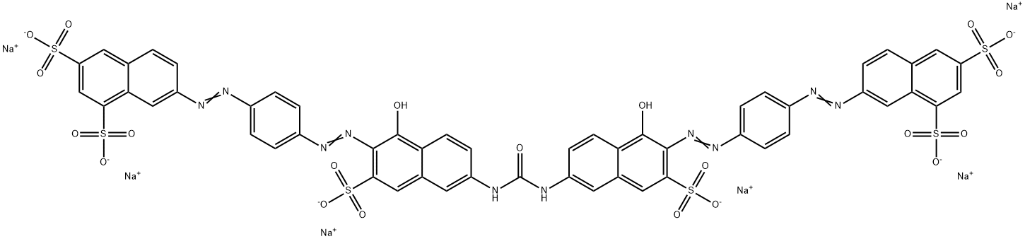 7,7'-[Ureylenebis[(1-hydroxy-3-sodiosulfonaphthalene-6,2-diyl)azo(4,1-phenylene)azo]]bis[naphthalene-1,3-disulfonic acid disodium] salt Struktur
