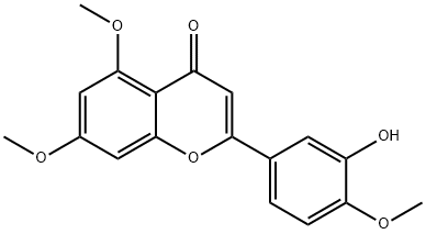 3’-Hydroxy-5,7,4’-trimethoxyflavone, 33554-52-8, 结构式