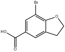 5-Benzofurancarboxylic acid, 7-bromo-2,3-dihydro- Structure