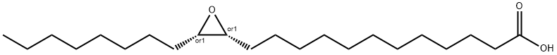 3β-Octyloxirane-2β-dodecanoic acid Structure