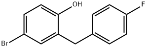 Phenol, 4-bromo-2-[(4-fluorophenyl)methyl]-,34249-79-1,结构式