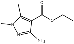 ethyl 3-amino-1,5-dimethyl-1H-pyrazole-4-carboxylate, 34605-61-3, 结构式