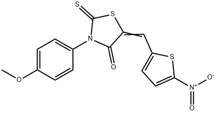 346640-08-2 3-(4-甲氧基苯基)-5-[(5-硝基-2-噻吩基)亚甲基]-2-硫代-4-噻唑烷酮