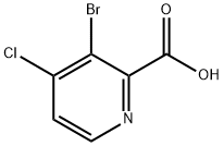2-Pyridinecarboxylic acid, 3-bromo-4-chloro- Structure