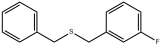 Benzene, 1-fluoro-3-[[(phenylmethyl)thio]methyl]- Structure