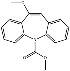5H-Dibenz[b,f]azepine-5-carboxylic acid, 10-methoxy-, methyl ester Structure