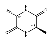2,5-Piperazinedione, 3,6-dimethyl-, (3R,6S)-rel- Struktur