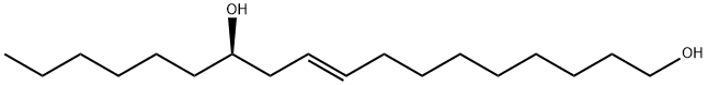 9-Octadecene-1,12-diol, (9E,12R)- Structure