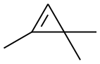 Cyclopropene, 1,3,3-trimethyl- 化学構造式