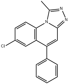 1,2,4]三唑并[4,3-A]喹啉,7-氯-1-甲基-5-苯基- 结构式