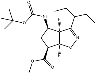 methyl (3aS,4R,6S,6aR)-4-((tert-butoxycarbonyl)amino)-3-(pentan-3-yl)-3a,5,6,6a-tetrahydro-4H-cyclopenta[d]isoxazole-6-carboxylate|(3AS,4R,6S,6AR)-4-[叔丁氧羰基氨基]-3-(1-乙基丙基)-3A,5,6,6A-四氢-4H-环戊并[D]异恶唑-6-羧酸甲酯