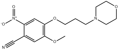 Benzonitrile, 5-methoxy-4-[3-(4-morpholinyl)propoxy]-2-nitro- Structure