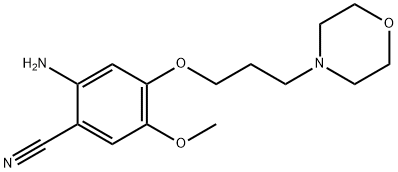 Benzonitrile, 2-amino-5-methoxy-4-[3-(4-morpholinyl)propoxy]- Structure
