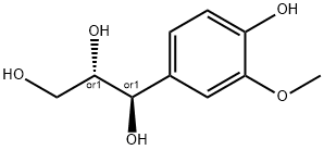 erythro-グアイアシルグリセロール 化学構造式