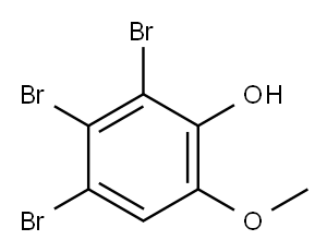 2,3,4-トリブロモ-6-メトキシフェノール 化学構造式