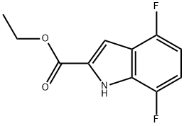 4,7-二氟吲哚-2-甲酸乙酯,394223-44-0,结构式