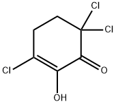 2-Cyclohexen-1-one, 3,6,6-trichloro-2-hydroxy- Struktur