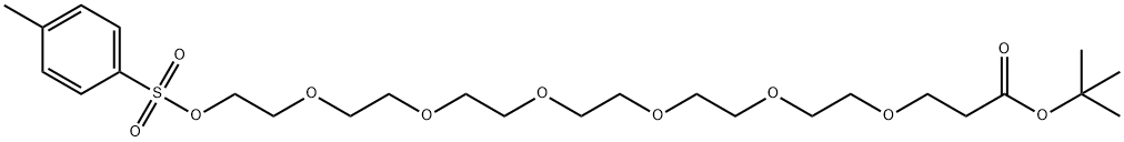 对甲苯磺酸酯丙酸叔丁酯六乙二醇, 406213-75-0, 结构式