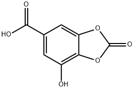 1,3-Benzodioxole-5-carboxylic acid, 7-hydroxy-2-oxo-,408340-58-9,结构式